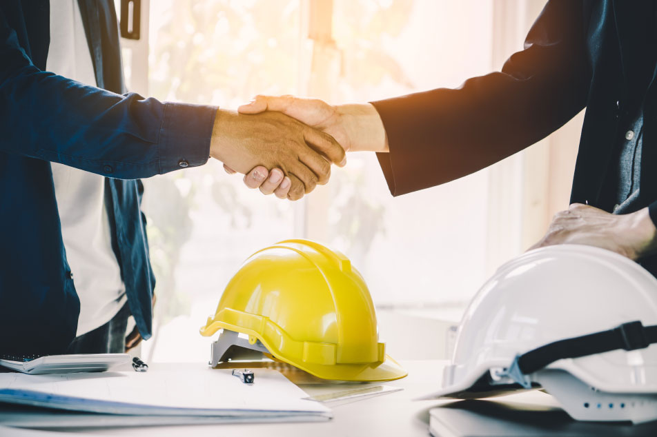 Handshake Hard Hat